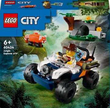 LEGO City Orman Kaşifinin ATV’li Kırmızı Panda Görevi 60424-6 Yaş ve Üzeri Çocuklar için Yaratıcı Oyuncak Yapım Seti (92 Parça)