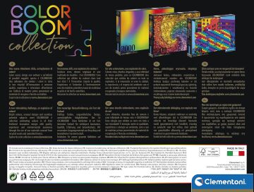Clementoni 39650 1000 Parça Colorboom Yetişkin Puzzle Marbles, Multicolor