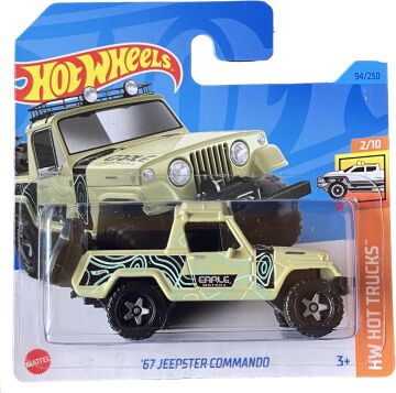 Hot Wheels - ´67 Jeepster Commando - HW Hot Trucks 2/10 - HKJ02 - Short Card - Pickup - Earle Motors - Mattel 2023 - 1:64