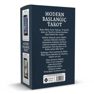 Ekorp Kitap Modern Başlangıç Tarot, Arthur Edward Waite, 78 Kartlık Deste ve 96 Sayfa Rehber Kitap