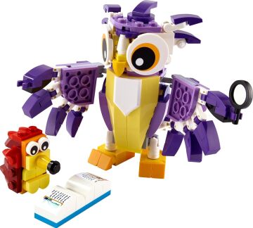 LEGO® Creator 3’ü 1 arada Fantastik Orman Yaratıkları 31125-7 Yaş ve Üzeri Çocuklar için Baykuş, Tavşan ve Sincap İçeren Oyuncak Yapım Seti (175 Parça)