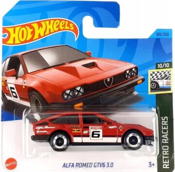 Hot Wheels Alfa Romeo GTV6 3.0 Retro Racers 10/10 (185/250) HKG48 Short Card Matel 2023 + Blister & Kart Koruyucu Paketi Friki Maymun