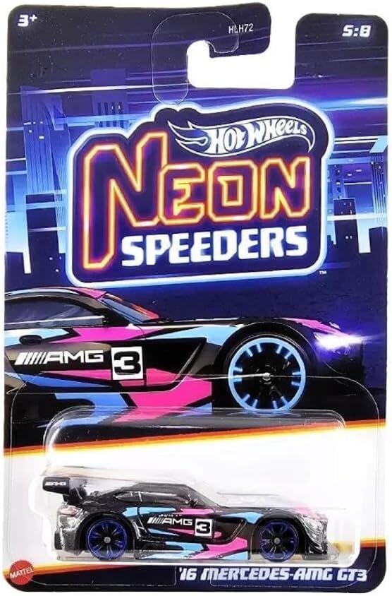 Hot Wheels Neon Yarışçılar HLH72-16 MERCEDES-AMG GT3 HRW79