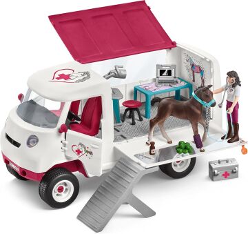 Schleich Horse Club - Veteriner Aracı Hannoverli Tay ile, At Veteriner Hekimi X-Ray Oyun Kiti Seti ile, Veteriner Kiti 5-12 Yaş Çocuklar için