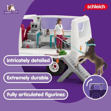 Schleich Horse Club - Veteriner Aracı Hannoverli Tay ile, At Veteriner Hekimi X-Ray Oyun Kiti Seti ile, Veteriner Kiti 5-12 Yaş Çocuklar için