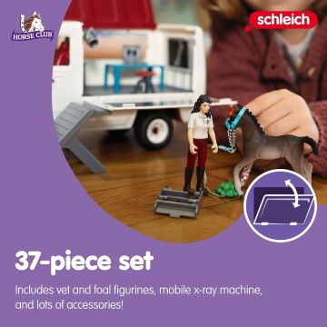 Schleich Horse Club - Veteriner Aracı Hannoverli Tay ile, At Veteriner Hekimi X-Ray Oyun Kiti Seti ile, Veteriner Kiti 5-12 Yaş Çocuklar için