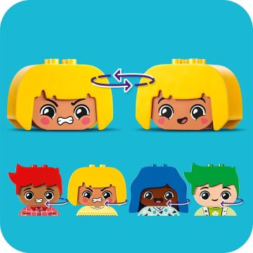 LEGO DUPLO İlk Büyük Duygularım 10415-1 Buçuk Yaş ve Üzeri Çocuklar için Kişiselleştirilebilir Eğitici Oyuncak Yapım Seti (23 Parça)