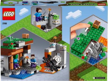 LEGO City Minecraft Terk Edilmiş Maden 21166-7 Yaş ve Üzeri Macera Oyunu Seven Çocuklar İçin Oyuncak Örümcek İçeren Yaratıcı Oyuncak Yapım Seti (248 Parça)