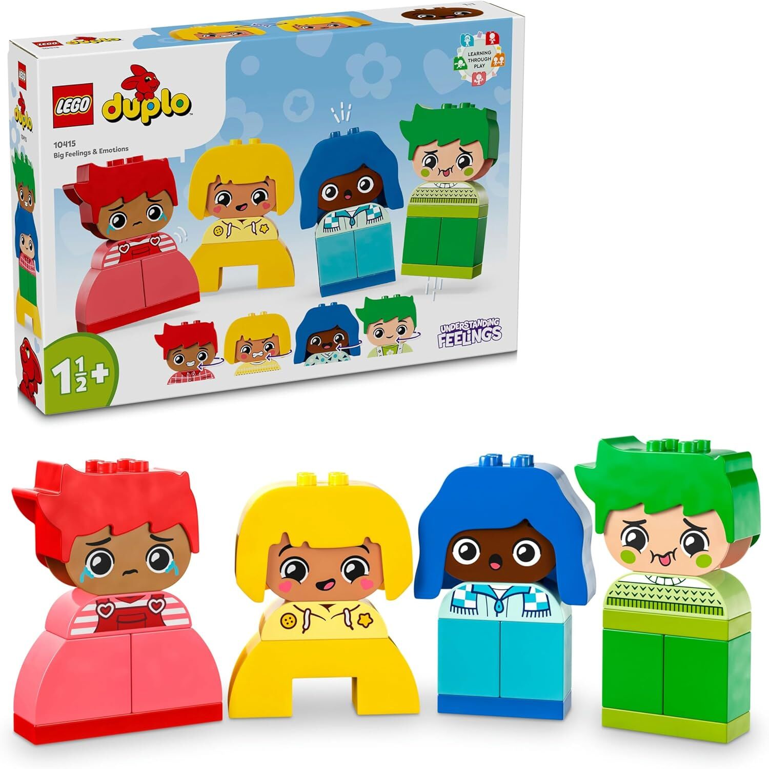 LEGO DUPLO İlk Büyük Duygularım 10415-1 Buçuk Yaş ve Üzeri Çocuklar için Kişiselleştirilebilir Eğitici Oyuncak Yapım Seti (23 Parça)