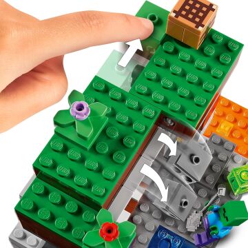 LEGO City Minecraft Terk Edilmiş Maden 21166-7 Yaş ve Üzeri Macera Oyunu Seven Çocuklar İçin Oyuncak Örümcek İçeren Yaratıcı Oyuncak Yapım Seti (248 Parça)