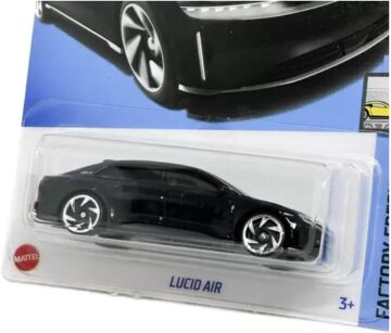 HOT WHEELS-Lucid Air Black EV Hot Wheels Factory Fresh 2023#97 - HKK76
