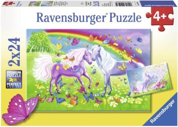 Ravensburger 2x24 Parçalı Puzzle Gökkuşağı Atları