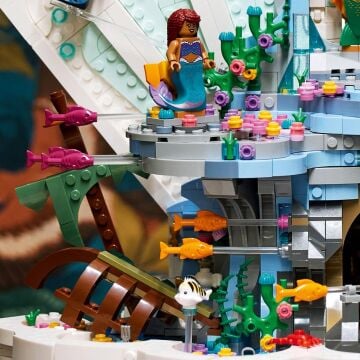LEGO® | Disney Küçük Deniz Kızı Kraliyet İstiridyesi 43225 - Yetişkinler için Filmden Esinlenen Yaratıcı Oyuncak Yapım Seti (1808 Parça)