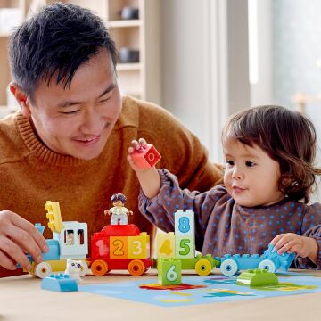 LEGO DUPLO İlk Sayı Treni - Saymayı Öğren 10954-18 Ay ve Üzeri Çocuklar İçin Sayma Yetisini Geliştiren Eğitici Oyuncak Yapım Seti (23 Parça)
