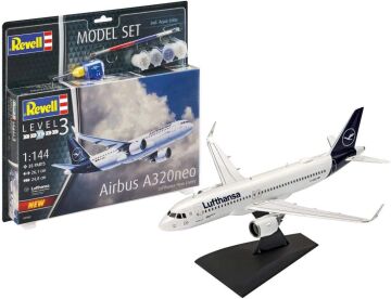 Revell 63942 M.Set Airbus A320 Lufthansa, Çok Renkli