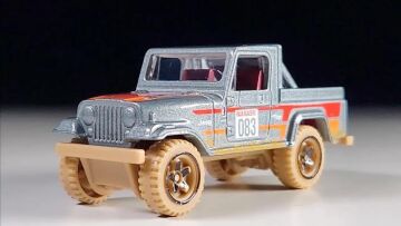 Hot Wheels - Jeep Scrambler - Baja Blazers 8/10 - HKG78 - Short Card - Arazi aracı - kamyon - gri metalik - Mattel 2023 - 1:64