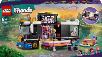LEGO Friends Pop Star Müzik Turne Otobüsü 42619-8 Yaş ve Üzeri Çocuklar için Yaratıcı Oyuncak Yapım Seti (845 Parça)
