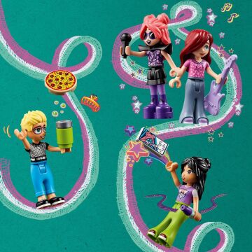 LEGO Friends Pop Star Müzik Turne Otobüsü 42619-8 Yaş ve Üzeri Çocuklar için Yaratıcı Oyuncak Yapım Seti (845 Parça)
