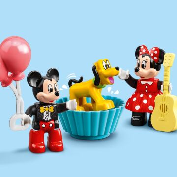 LEGO DUPLO ǀ Disney Mickey ve Minnie Doğum Günü Treni 10941-2 Yaş ve Üzeri Çocuklar için Rakamlı Doğum Günü Treni İçeren Eğitici Yapım Seti (22 Parça)