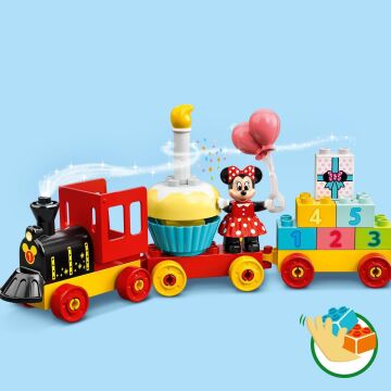 LEGO DUPLO ǀ Disney Mickey ve Minnie Doğum Günü Treni 10941-2 Yaş ve Üzeri Çocuklar için Rakamlı Doğum Günü Treni İçeren Eğitici Yapım Seti (22 Parça)