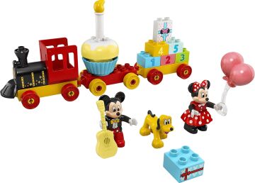 LEGO DUPLO ǀ Disney Mickey ve Minnie Doğum Günü Treni 10941-2 Yaş ve Üzeri Çocuklar için Rakamlı Doğum Günü Treni İçeren Eğitici Yapım Seti (22 Parça)