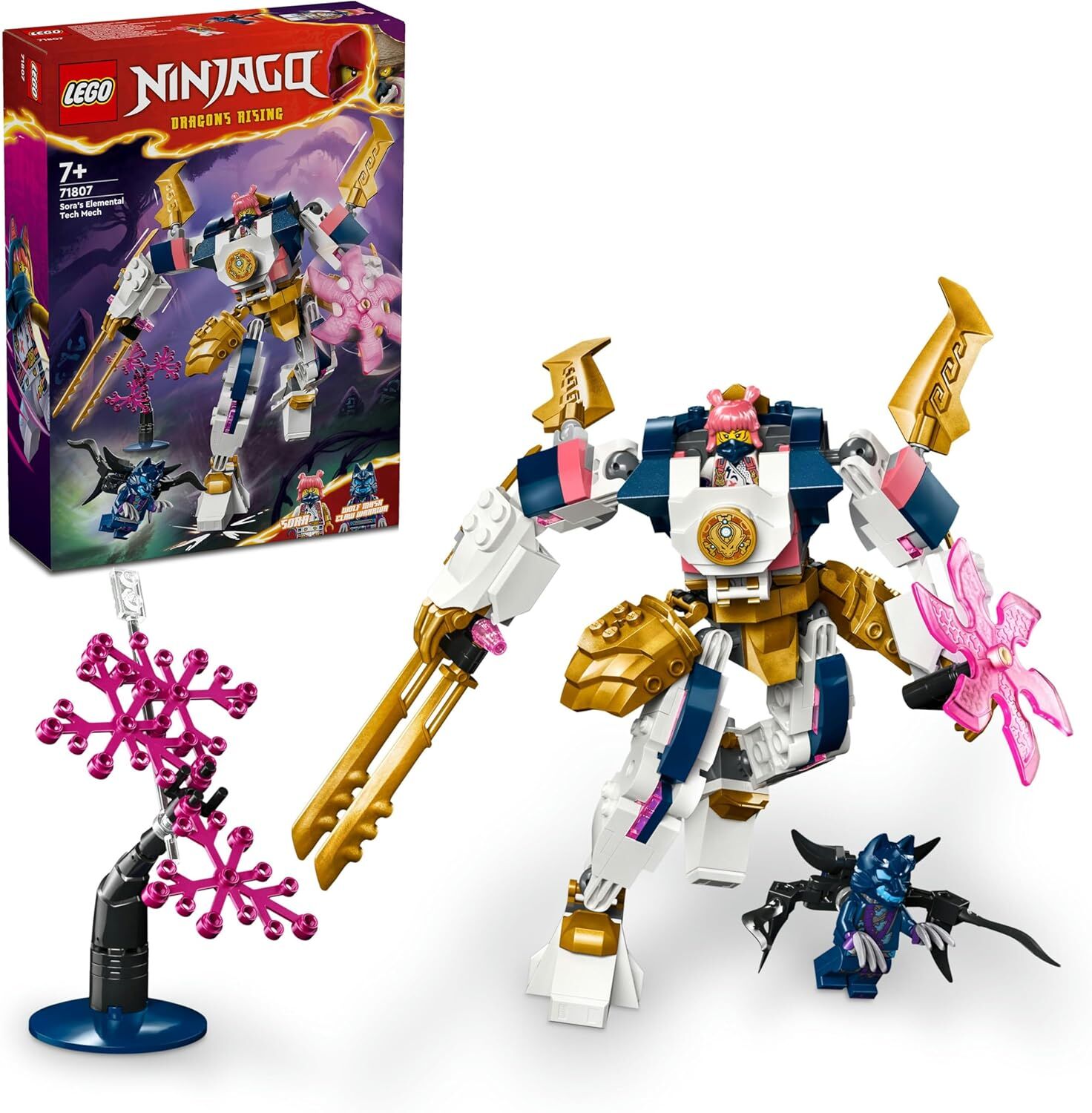 LEGO NINJAGO Sora’nın Teknoloji Elementi Robotu 71807-7 Yaş ve Üzeri Çocuklar için Aksiyon Figürü İçeren Yaratıcı Oyuncak Yapım Seti (209 Parça)