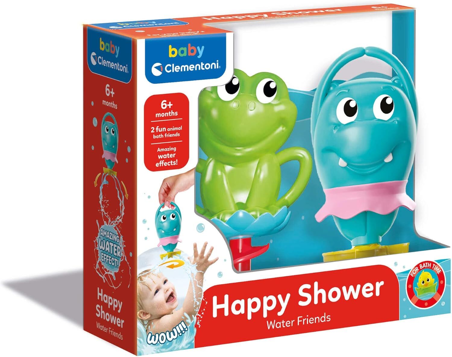 Clementoni - İlk Arkadaşlarım Banyo Oyuncağı, 6-36 Ay, Plastik, 26.3 x 8.7 x 22 cm