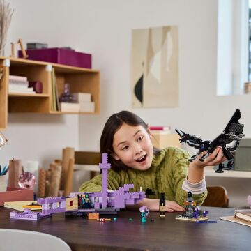 LEGO Minecraft Ender Ejderhası ve End Gemisi 21264-8 Yaş ve Üzeri Macera Oyunları Seven Çocuklar İçin Minecraft Video Oyununa Dayalı Yaratıcı Oyuncak Yapım Seti (657 Parça)