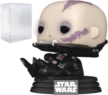 POP Star Wars: Return of The Jedi 40th - Darth Vader Maskesiz Funko Vinil Figür (Uyumlu Kutu Koruyucu Kılıf ile birlikte), Çok Renkli, 9,5 cm
