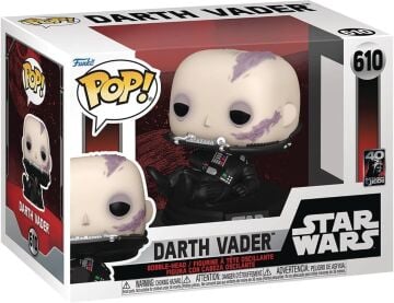 POP Star Wars: Return of The Jedi 40th - Darth Vader Maskesiz Funko Vinil Figür (Uyumlu Kutu Koruyucu Kılıf ile birlikte), Çok Renkli, 9,5 cm
