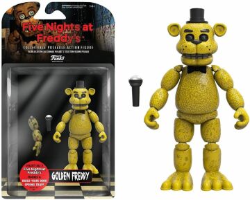 Funko Action Figure Five Nights At Freddys 5'' Articulated Gold Freddy