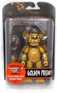 Funko Action Figure Five Nights At Freddys 5'' Articulated Gold Freddy