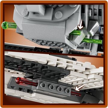 LEGO® Star Wars™ Mandalorian Fang Fighter TIE Interceptor™'a Karşı 75348-9 Yaş ve Üzeri Çocuklar için Yaratıcı Oyuncak Yapım Seti (957 Parça)