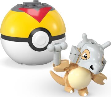 MEGA Pokémon Oyuncak Seti Squirtle & Cubone 45 Parça, 2 Poseable Karakter ve Poké Topu, 2 İnç Boyunda, Çocuklar için, HXP15