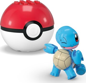 MEGA Pokémon Oyuncak Seti Squirtle & Cubone 45 Parça, 2 Poseable Karakter ve Poké Topu, 2 İnç Boyunda, Çocuklar için, HXP15