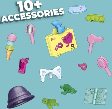 Mega Construx Barbie Cabrio Plaj Macera GWR79, Çocuklar için Bina Oyuncakları