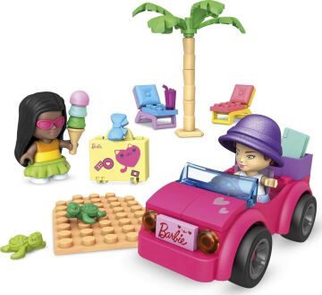 Mega Construx Barbie Cabrio Plaj Macera GWR79, Çocuklar için Bina Oyuncakları