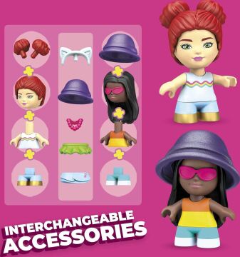 Mega Construx Barbie Cabrio Plaj Macera GWR79, Çocuklar için Bina Oyuncakları