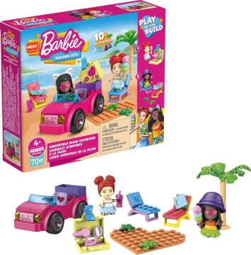 Mega Construx Barbie Cabrio Plaj Macera GWR79, Çocuklar için Bina Oyuncakları