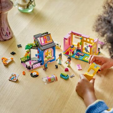 LEGO Friends Vintage Giyim Mağazası 42614-6 Yaş ve Üzeri Çocuklar için Olly, Liann ve Jordin Minifigürü İçeren Yaratıcı Oyuncak Yapım Seti (409 Parça)