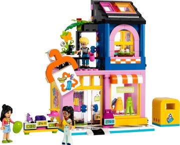 LEGO Friends Vintage Giyim Mağazası 42614-6 Yaş ve Üzeri Çocuklar için Olly, Liann ve Jordin Minifigürü İçeren Yaratıcı Oyuncak Yapım Seti (409 Parça)