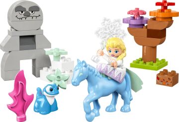 LEGO® DUPLO │ Disney Elsa ve Bruni Büyülü Ormanda 10418, 2 Yaş ve Üzeri Çocuklar için Elsa Mini Bebek Figürü İçeren Eğitici Oyuncak Yapım Seti, 31 Parça