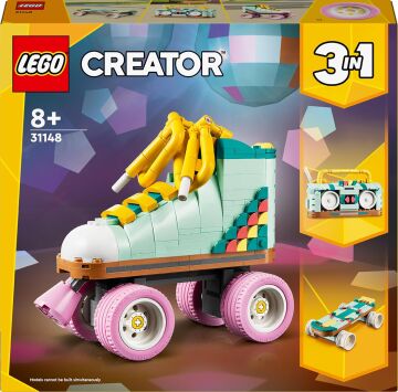 LEGO Creator Retro Paten 31148-8 Yaş ve Üzeri Çocuklar için Mini Kaykay ve Kasetçalar Model Seçenekleri İçeren 3’ü 1 Arada Yaratıcı Oyuncak Yapım Seti (342 Parça)