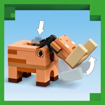 LEGO Minecraft Nether Geçidi Pususu 21255-8 Yaş ve Üzeri Macera Oyunları Seven Çocuklar İçin Yaratıcı Oyuncak Yapım Seti (352 Parça)