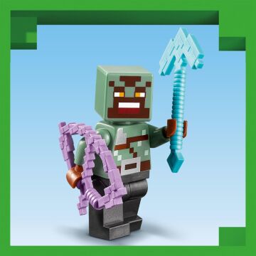 LEGO Minecraft Nether Geçidi Pususu 21255-8 Yaş ve Üzeri Macera Oyunları Seven Çocuklar İçin Yaratıcı Oyuncak Yapım Seti (352 Parça)