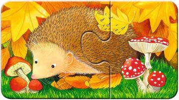 Ravensburger 73139 Puzzle Bahçe Hayvanları, 9 x 2 Parça
