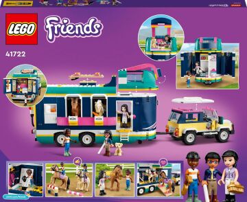 LEGO® Friends At Gösterisi Römorku 41722-8 Yaş ve Üzeri Çocuklar için At Binme Ekipmanı İçeren Oyuncak Yapım Seti (989 Parça)