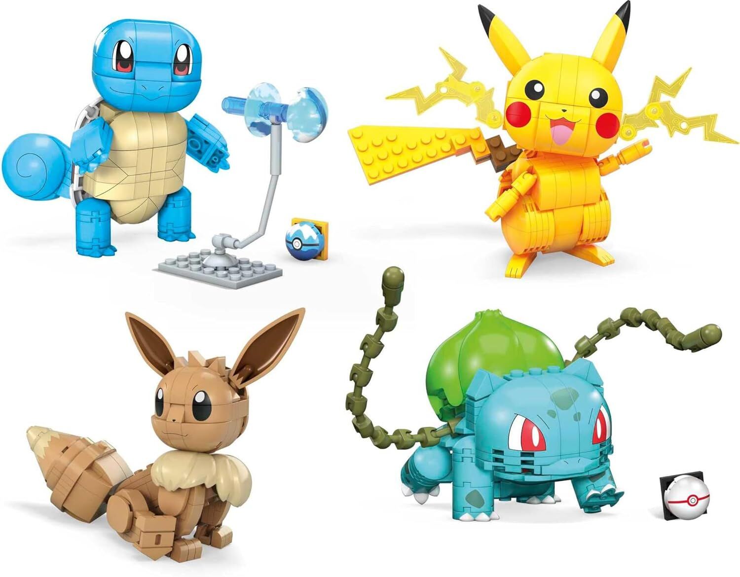 MEGA Pokémon Yapı Oyuncak Seti, 1 Poseable Karakter ve Aksesuar, 4 İnç Boyunda, Çocuklar İçin