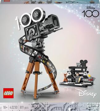 LEGO® ǀ Disney Walt Disney Hatırası Kamera 43230 - Yetişkinler için Disney’in 100. Yıl Dönümüne Özel Yaratıcı Koleksiyonluk ve Sergilenebilir Model Yapım Seti (811 Parça)