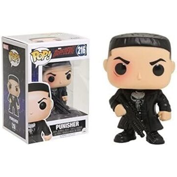 POP Marvel: Netflix Daredevil - Punisher (Frank Castle) Funko Pop! Vinil Figür (Uyumlu Pop Kutusu Koruyucu Kılıf ile birlikte) Çok Renkli 9,5 cm